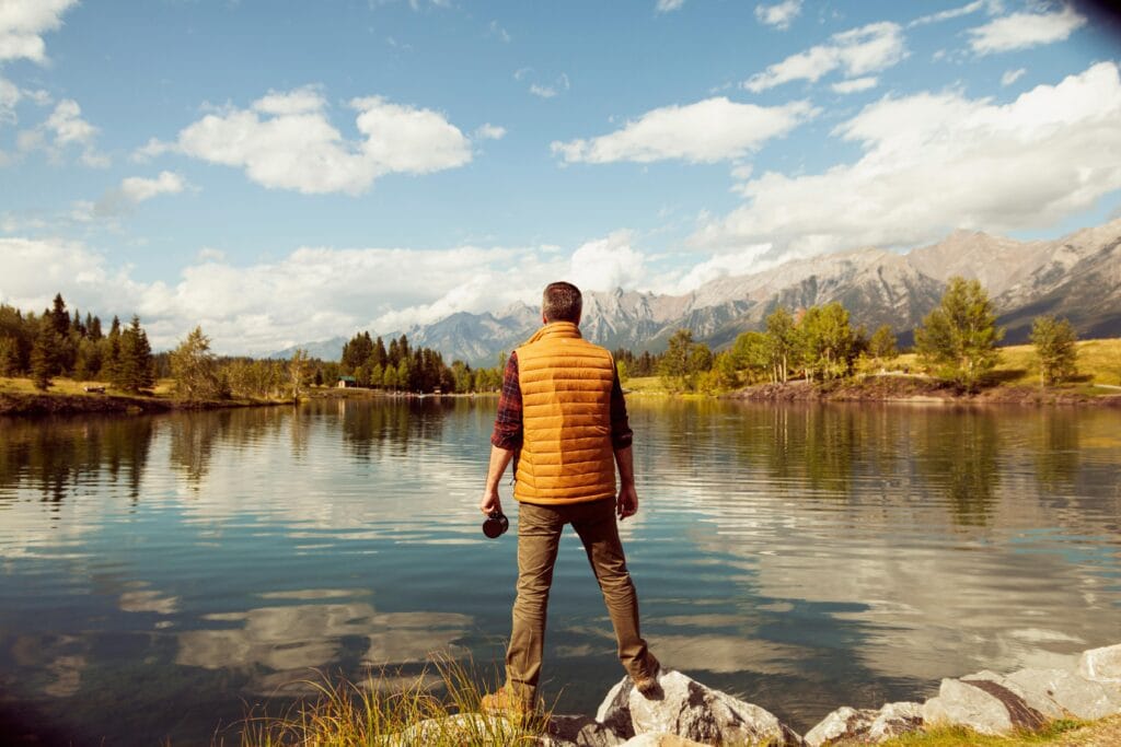 man-in-canmore-lake